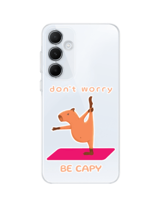 Etui do Samsung Galaxy A35 5G przeźroczyste, silikonowe Flexi, kapibara