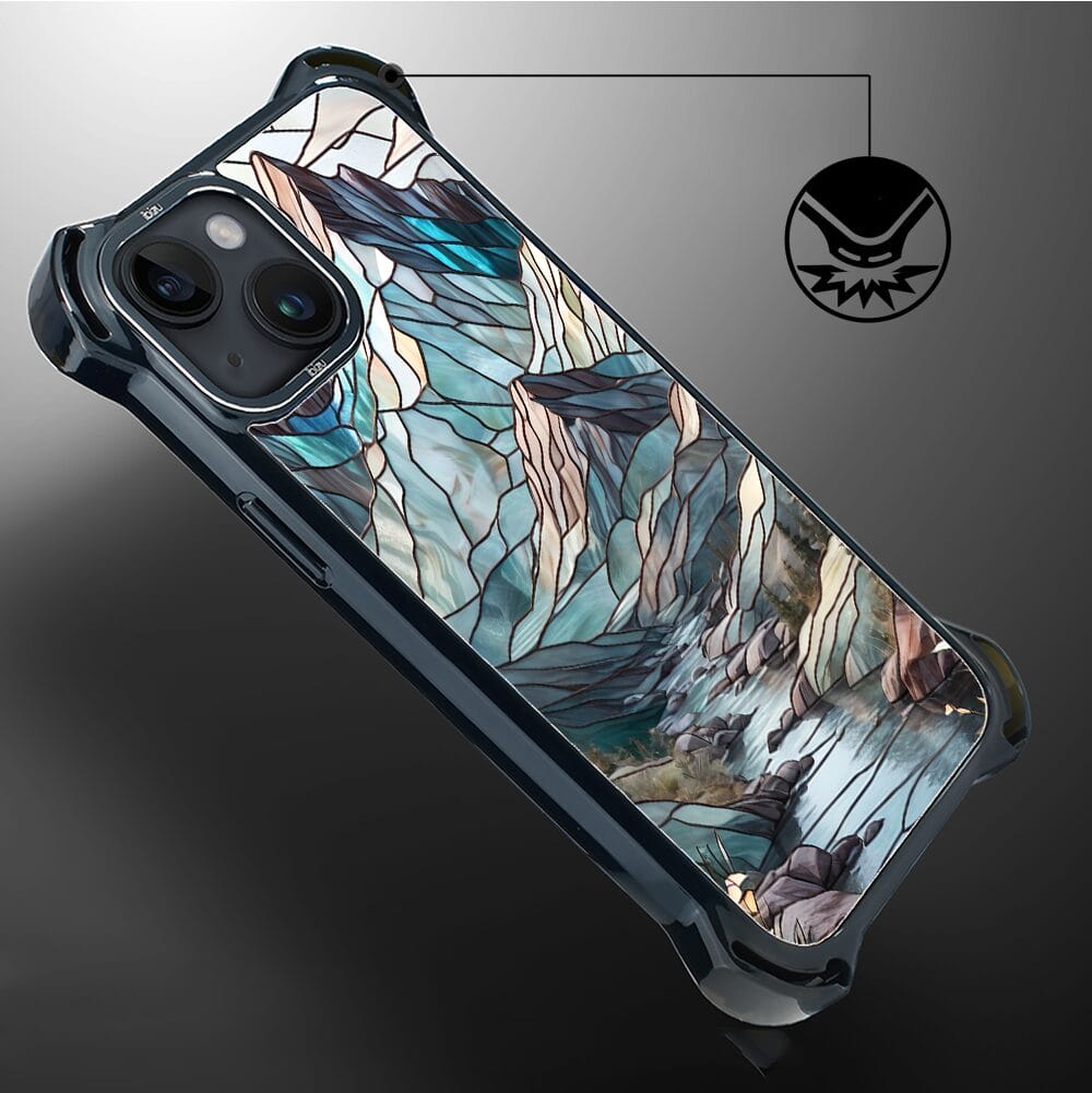Etui do iPhone 14 IBIZU DropGuard Ultra z MagSafe, Barwy Szkła, Górski Potok - obrazek 4