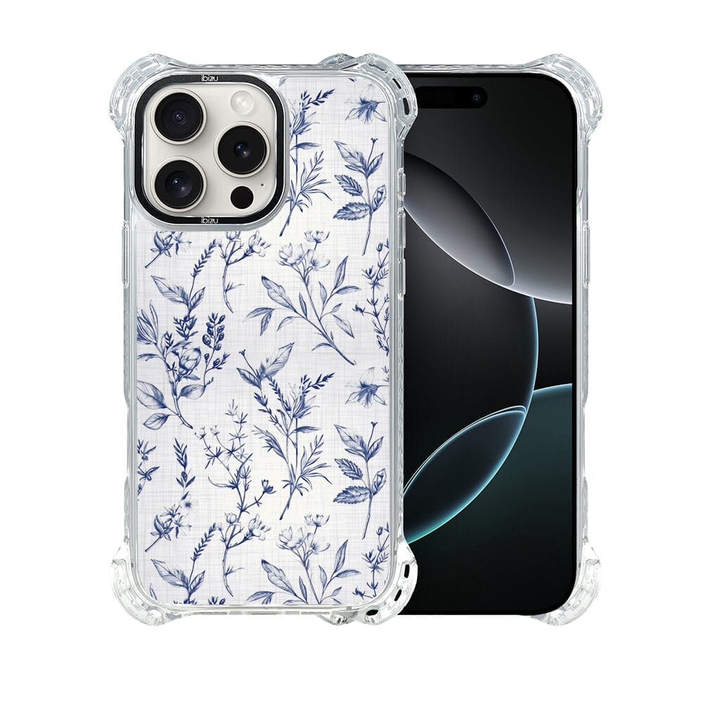 Etui do iPhone 16 Pro IBIZU DropGuard Ultra z MagSafe, Pastel Bloom, Lazurowe szepty - obrazek 2