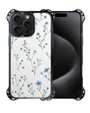 Etui iPhone 15 Pro Max IBIZU DropGuard Ultra z MagSafe, Pastel Bloom, Niebieski sen