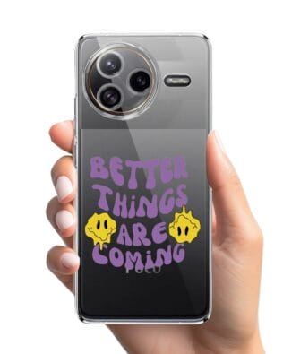 Etui do Xiaomi POCO F7 Ultra przeźroczyste, silikonowe Flexi, Better Things Are Coming