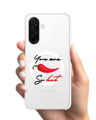 Etui do Samsung Galaxy A26 5G z MagSafe przeźroczyste, silikonowe Flexi, papryczka chilli