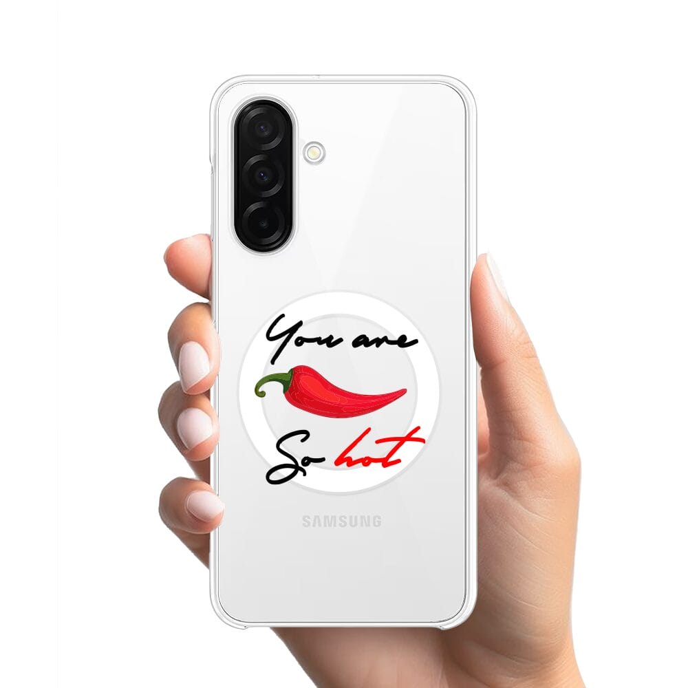 Etui do Samsung Galaxy A26 5G z MagSafe przeźroczyste, silikonowe Flexi, papryczka chilli - obrazek 2