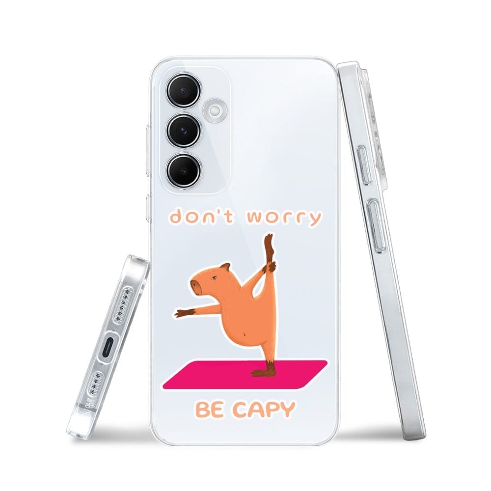 Etui do Samsung Galaxy A35 5G przeźroczyste, silikonowe Flexi, kapibara - obrazek 3