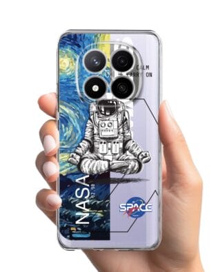 Etui do Xiaomi Redmi Note 14 Pro 4G przeźroczyste, silikonowe Flexi, Keep Calm in Cosmos