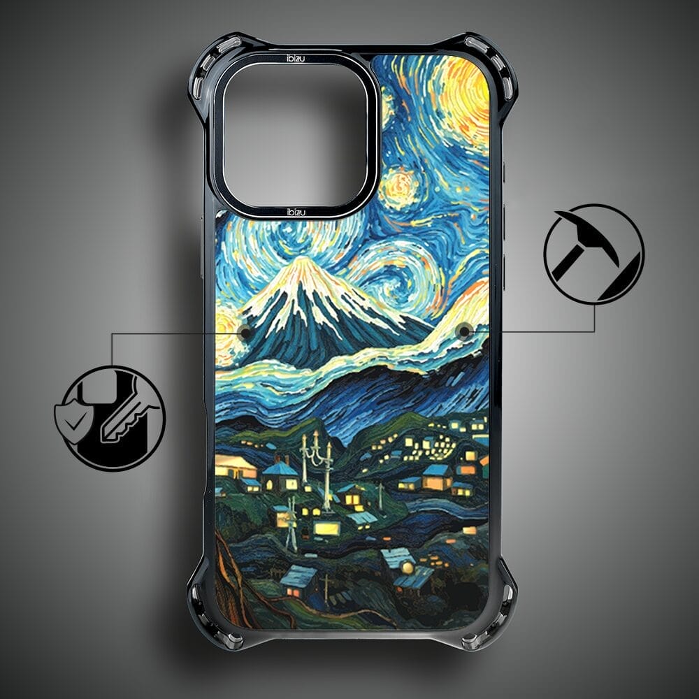 Etui do iPhone 16 Pro IBIZU DropGuard Ultra z MagSafe, Van Gogh, gwieździsta noc - obrazek 3