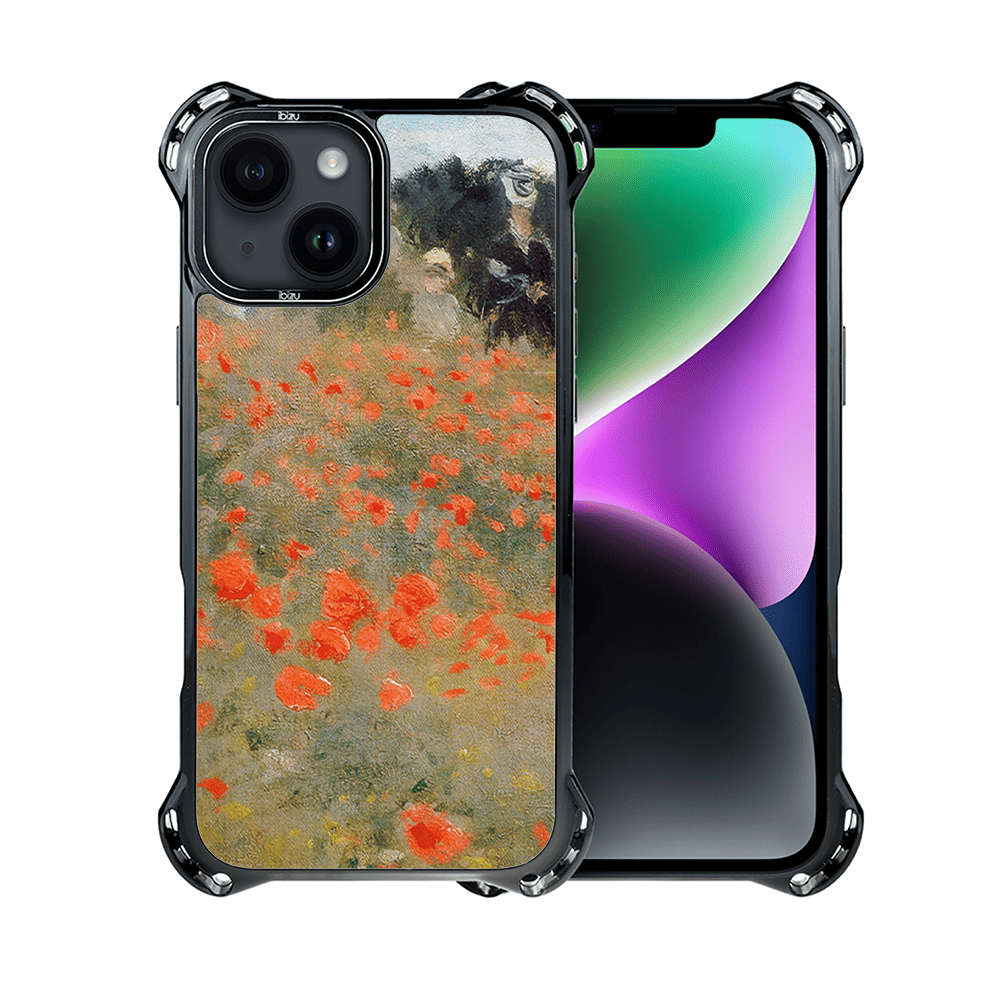 Etui iPhone 14 Plus IBIZU DropGuard Ultra z MagSafe, Claude Monet, pole maków - obrazek 2
