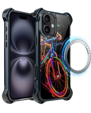 Etui do iPhone 16 Plus IBIZU DropGuard Ultra z MagSafe, #ElectroMove, Rowerowa wibracja