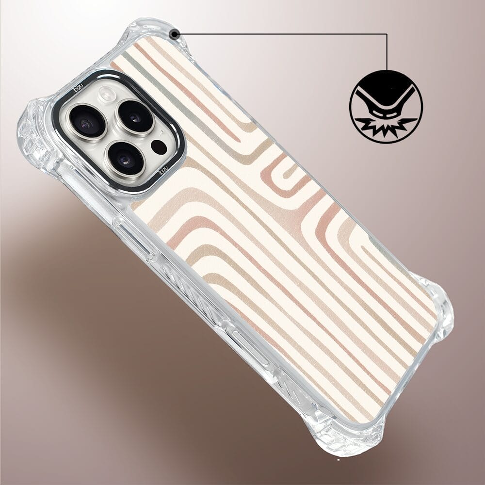 Etui do iPhone 16 Pro IBIZU DropGuard Ultra z MagSafe, Boho, Piaskowy labirynt - obrazek 5