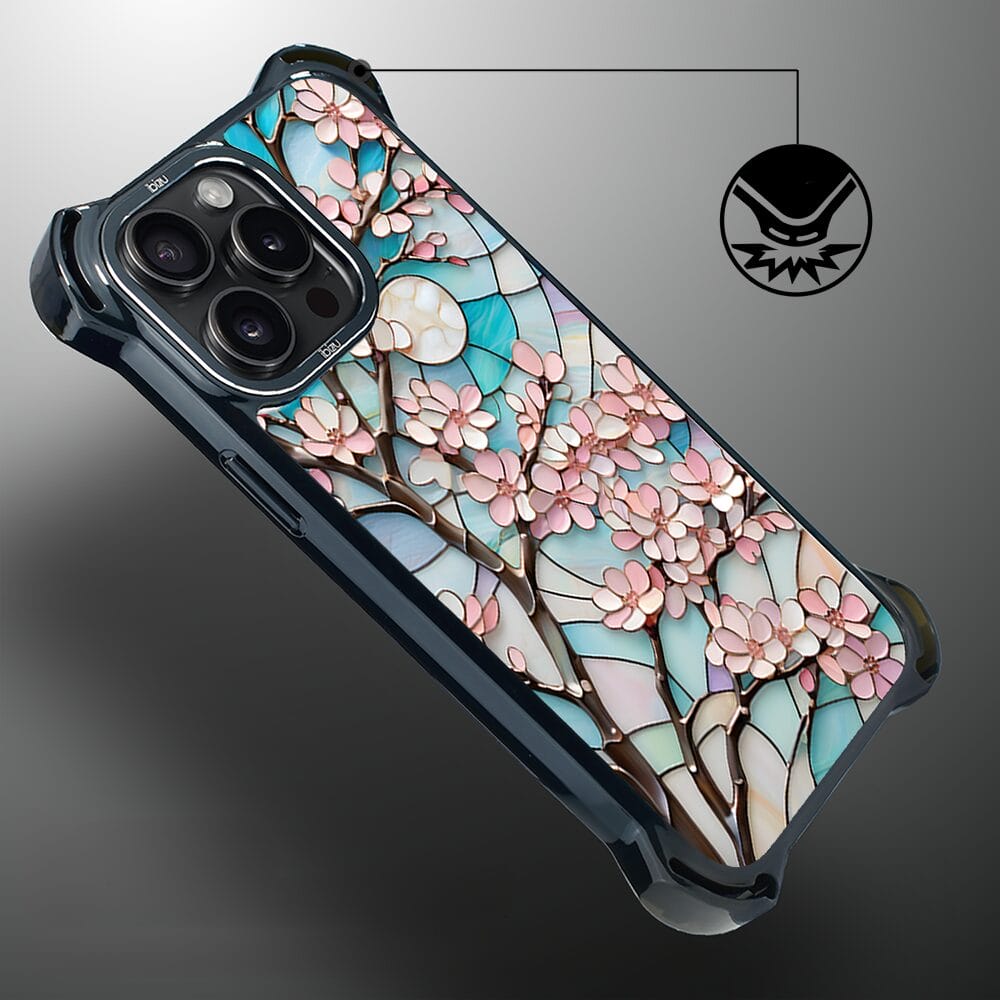Etui do iPhone 14 Pro IBIZU DropGuard Ultra z MagSafe, Barwy Szkła, Księżycowa Wiśnia - obrazek 4