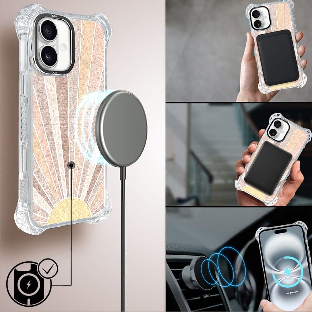 Etui iPhone 16 IBIZU DropGuard Ultra z MagSafe, Boho, Wschód słońca - obrazek 8