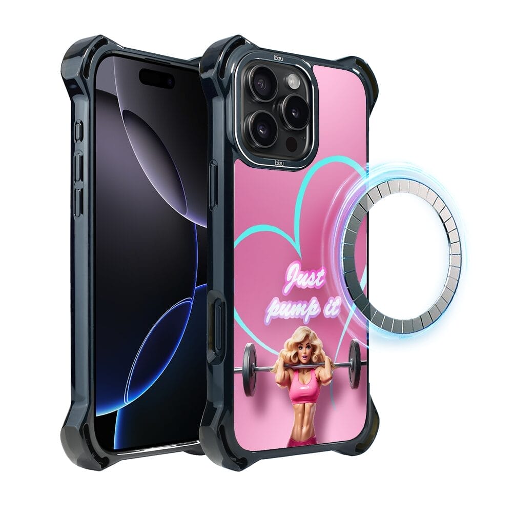 Etui do iPhone 16 Pro, Ibizu DropGuard Ultra z MagSafe, #Move, Pump it love