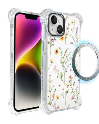 Etui iPhone 14 IBIZU DropGuard Ultra z MagSafe, Pastel Bloom, Letni bukiet