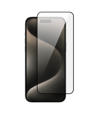 Twarde szkło diamentowe z czarną ramką do iPhone 15 Pro