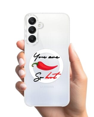 Etui do Samsung Galaxy A25 5G z MagSafe przeźroczyste, silikonowe Flexi, papryczka chilli