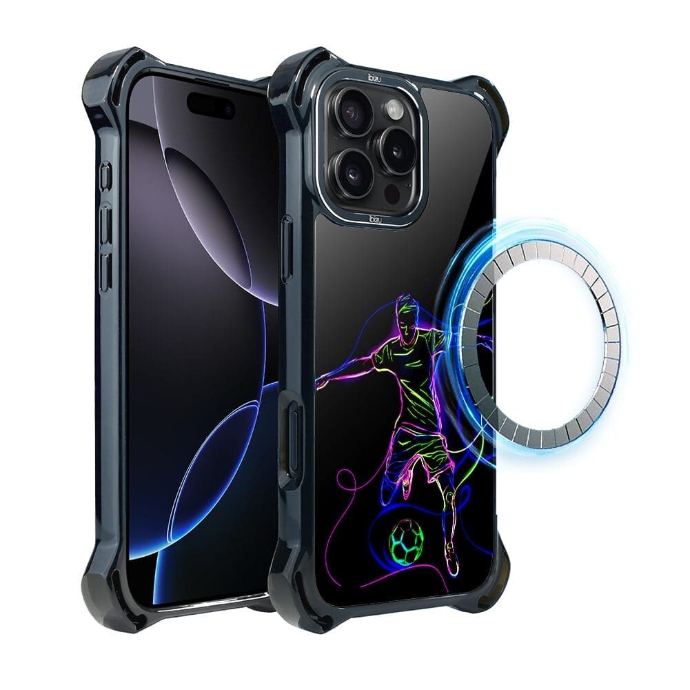 Etui do iPhone 16 Pro IBIZU DropGuard Ultra z MagSafe, #ElectroMove, Moc football'u