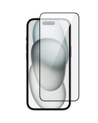 Szkło najtrwalsze kompozytowe z powłoką ceramiczną na cały ekran 5D z czarną ramką do iPhone 15