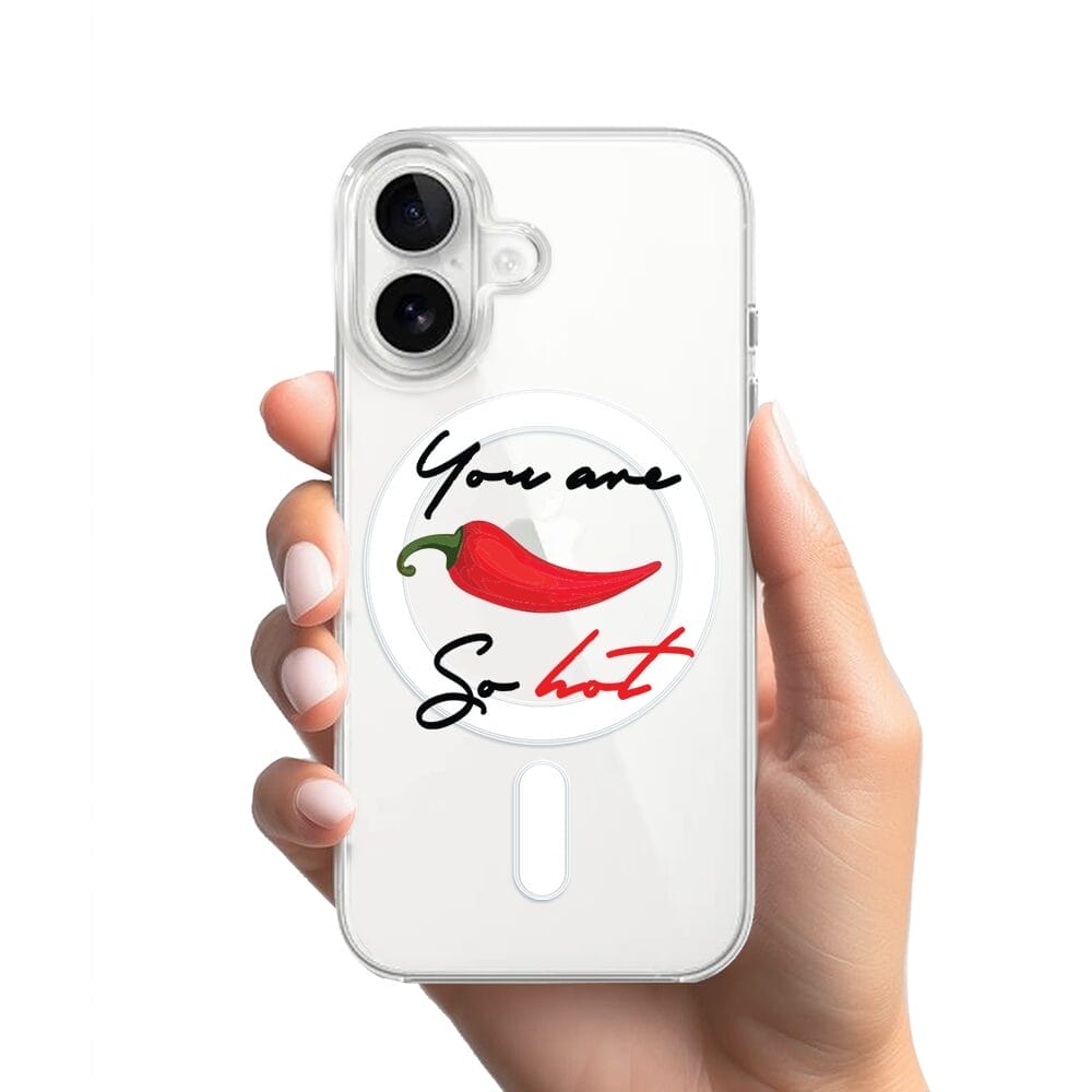 Etui do iPhone 16 z MagSafe przeźroczyste, silikonowe Flexi, papryczka chilli - obrazek 2