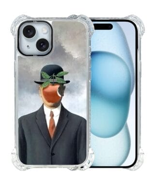 Etui iPhone 15 IBIZU DropGuard Ultra z MagSafe, Rene Magritte, syn człowieczy