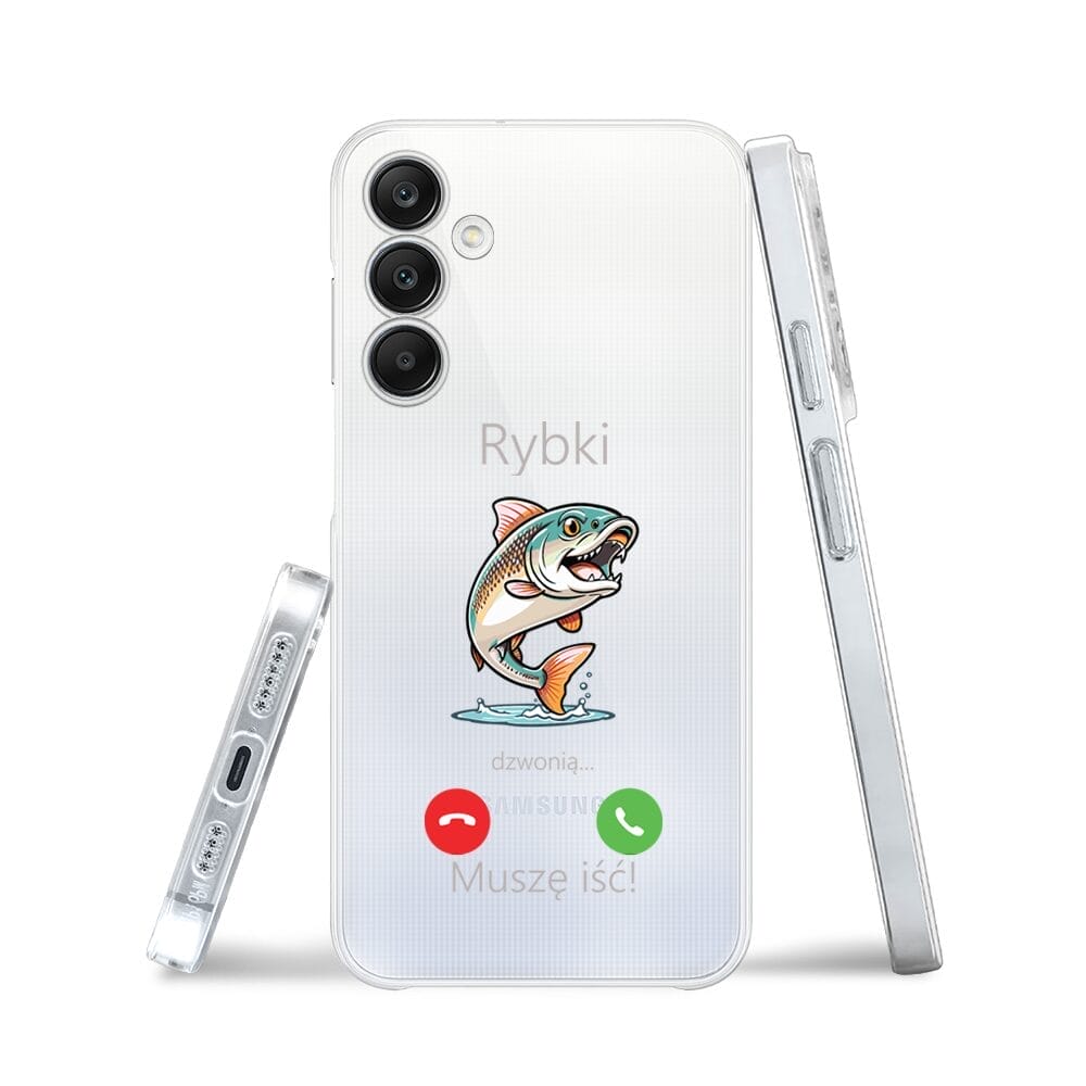 Etui do Samsung Galaxy A25 5G przeźroczyste, silikonowe Flexi, rybki dzwonią - obrazek 2