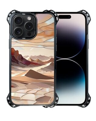 Etui do iPhone 14 Pro Max IBIZU DropGuard Ultra z MagSafe, Barwy Szkła, Pustynny spokój