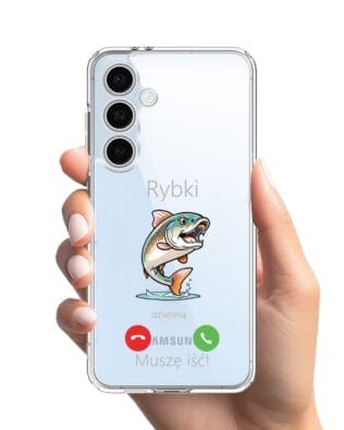 Etui do Samsung Galaxy S24 FE przeźroczyste, silikonowe Flexi, rybki dzwonią