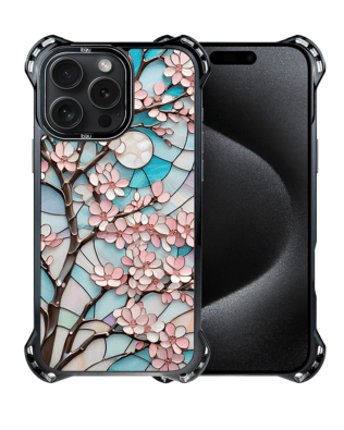 Etui do iPhone 15 Pro Max IBIZU DropGuard Ultra z MagSafe, Barwy Szkła, Księżycowa Wiśnia