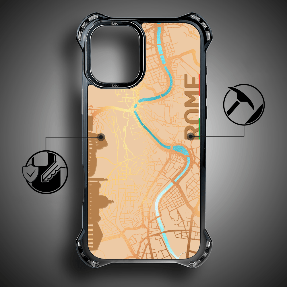 Etui do iPhone 16 Plus IBIZU DropGuard Ultra z MagSafe, mapy świata, Rome - obrazek 7
