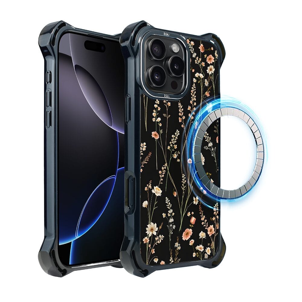 Etui do iPhone 16 Pro IBIZU DropGuard Ultra z MagSafe, Pastel Bloom, Północny ogród