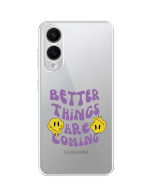 Etui do Samsung Galaxy S25 Edge przeźroczyste, silikonowe Flexi, Better Things Are Coming
