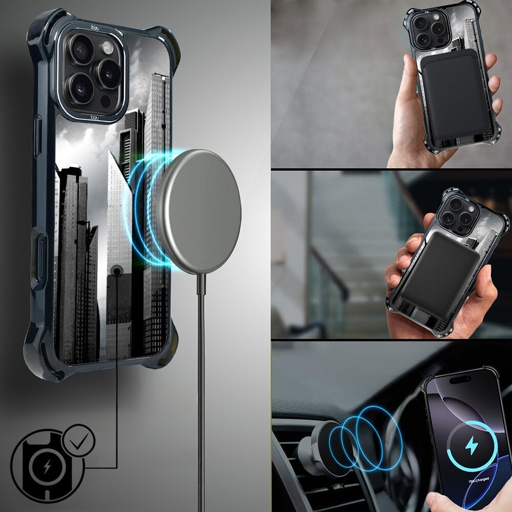 Etui do iPhone 16 Pro Max IBIZU DropGuard Ultra z MagSafe, Noir City, Manhattan - obrazek 8