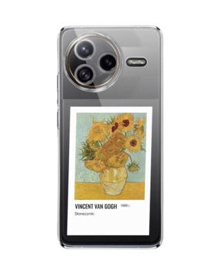 Etui do Xiaomi POCO F7 Ultra przeźroczyste, silikonowe Flexi, słoneczniki