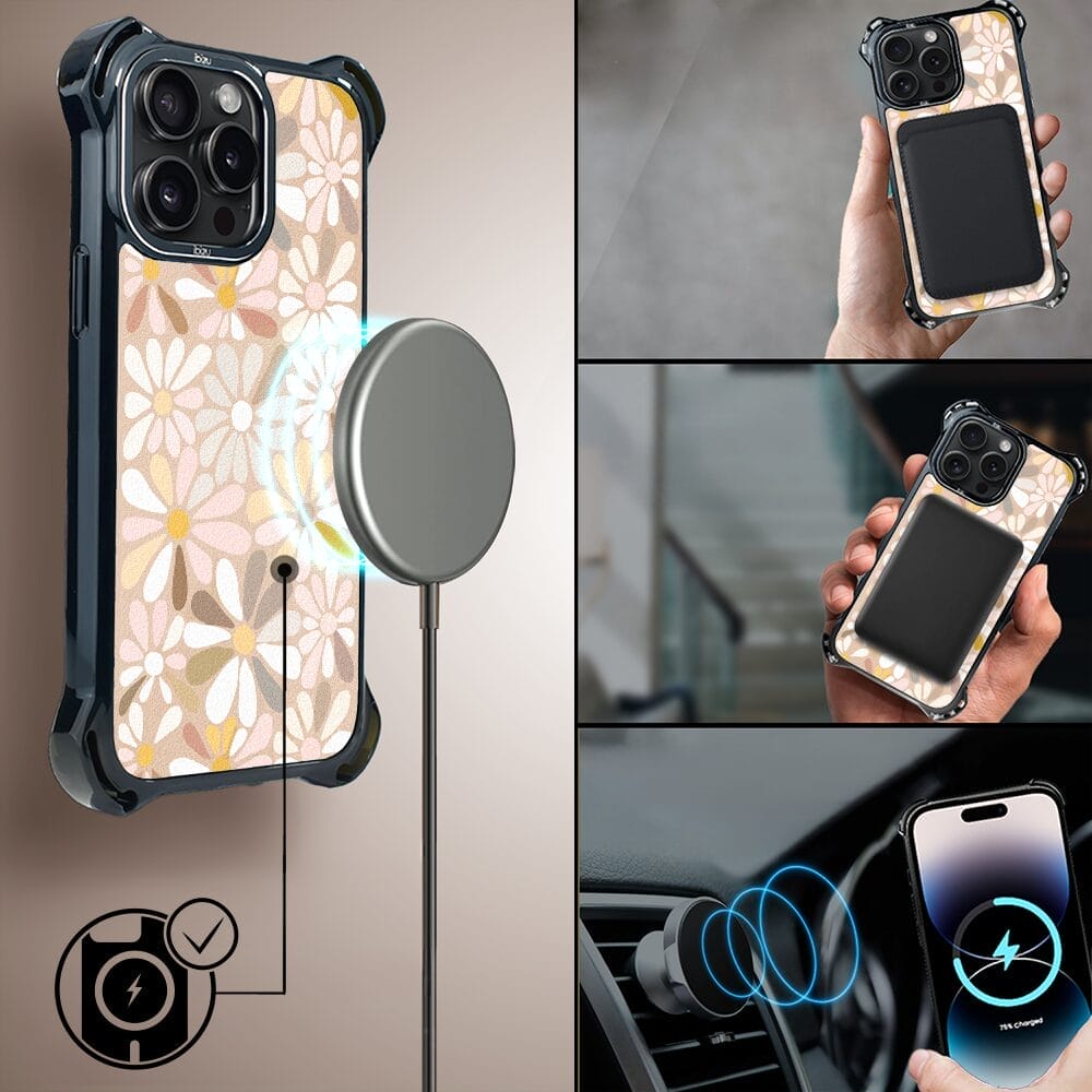 Etui do iPhone 14 Pro Max IBIZU DropGuard Ultra z MagSafe, Boho, Kwiaty vintage - obrazek 8