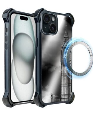 Etui do iPhone 15 IBIZU DropGuard Ultra z MagSafe, Noir City, Big Ben