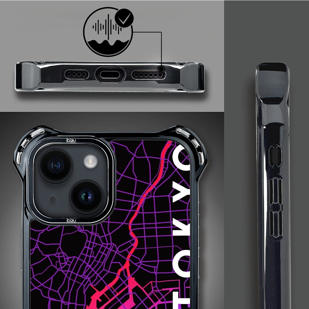 Etui do iPhone 14 IBIZU DropGuard Ultra z MagSafe, mapy świata, Tokyo - obrazek 6