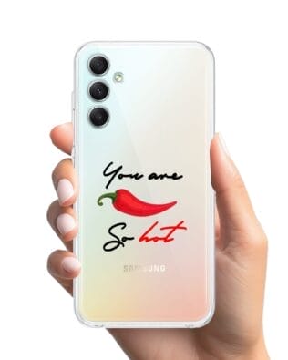 Etui do Samsung Galaxy A34 5G przeźroczyste, silikonowe Flexi, papryczka chilli