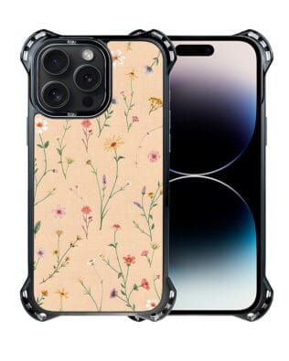 Etui iPhone 14 Pro IBIZU DropGuard Ultra z MagSafe, Pastel Bloom, Koralowa łąka