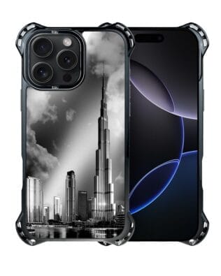 Etui do iPhone 16 Pro IBIZU DropGuard Ultra z MagSafe, Noir City, Burj Khalifa