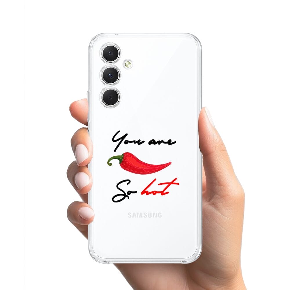 Etui do Samsung Galaxy A54 5G przeźroczyste, silikonowe Flexi, papryczka chilli - obrazek 2