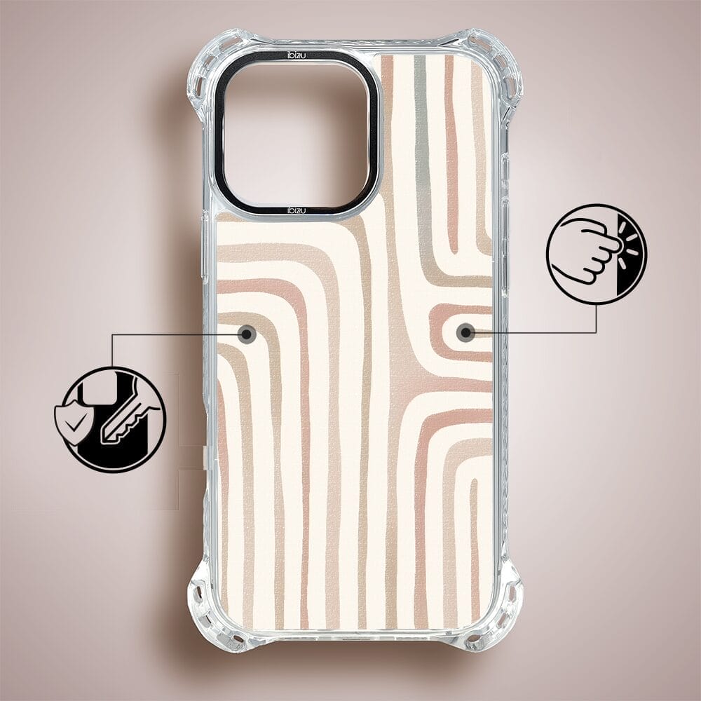 Etui do iPhone 16 Pro IBIZU DropGuard Ultra z MagSafe, Boho, Piaskowy labirynt - obrazek 7
