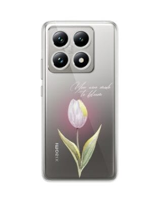 Etui do Xiaomi 14T Pro przeźroczyste, silikonowe Flexi, kwiaty, tulipan
