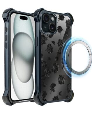 Etui do iPhone 15 IBIZU DropGuard Ultra z MagSafe, Midnight, Sen róż