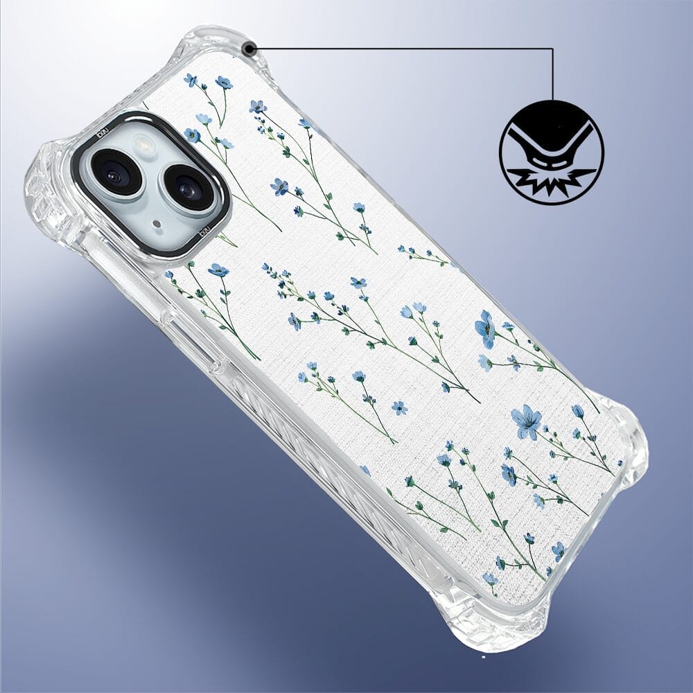 Etui do iPhone 15 Plus IBIZU DropGuard Ultra z MagSafe, Pastel Bloom, Niebieski sen - obrazek 4