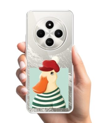 Etui do Xiaomi POCO C75 przeźroczyste, silikonowe Flexi, kaczuszka