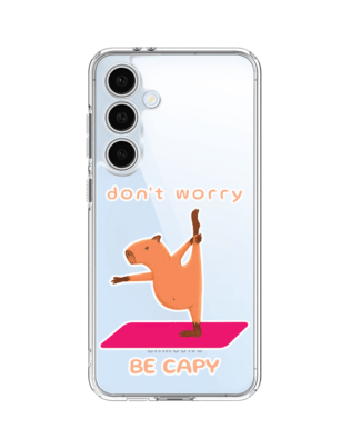 Etui do Samsung Galaxy S24 FE przeźroczyste, silikonowe Flexi, kapibara