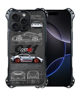 Etui do iPhone 16 Pro Max IBIZU DropGuard Ultra z MagSafe, TechDrive, 911 GT3 RS