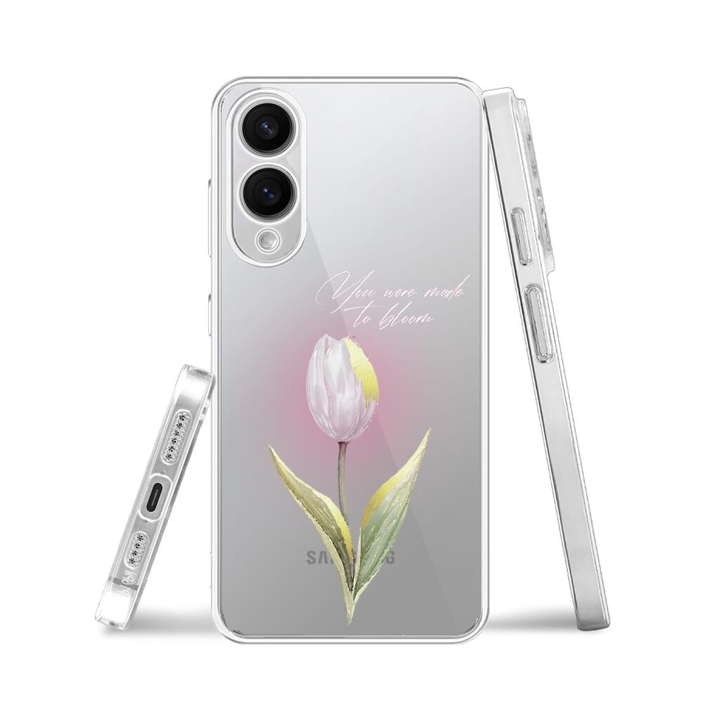 Etui do Samsung Galaxy S25 Edge przeźroczyste, silikonowe Flexi, kwiaty, tulipan - obrazek 3