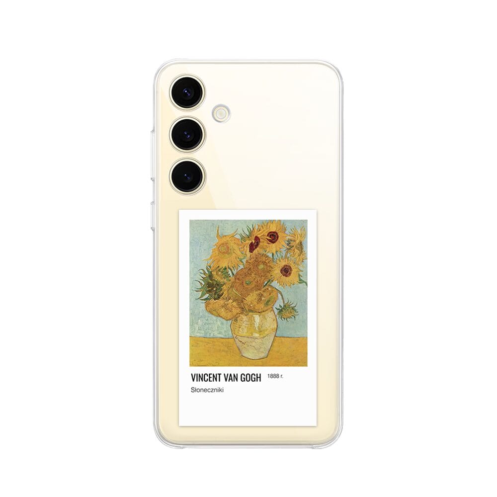 Etui do Samsung Galaxy S24 przeźroczyste, silikonowe Flexi, słoneczniki Van Gogh