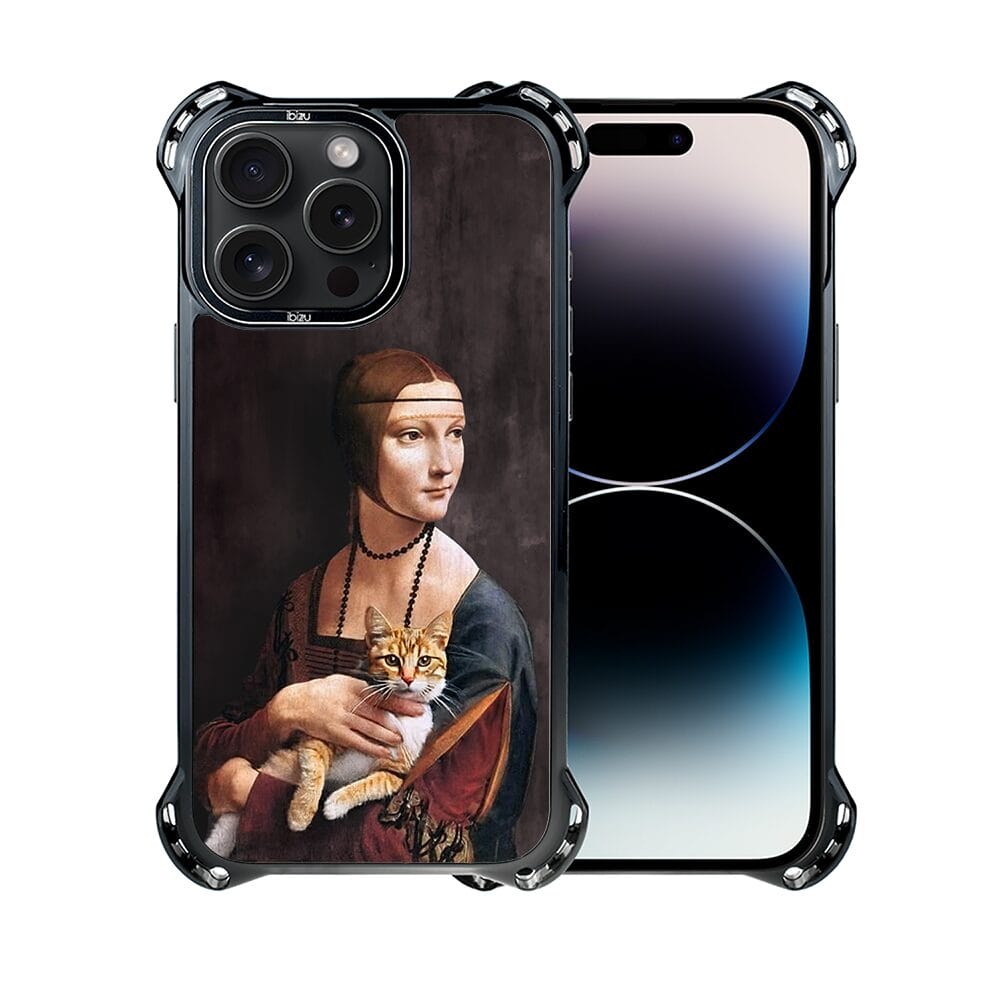 Etui iPhone 14 Pro IBIZU DropGuard Ultra z MagSafe, Leonardo Da Vinci, dama z kotem - obrazek 2