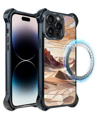 Etui do iPhone 14 Pro IBIZU DropGuard Ultra z MagSafe, Barwy Szkła, Pustynny spokój